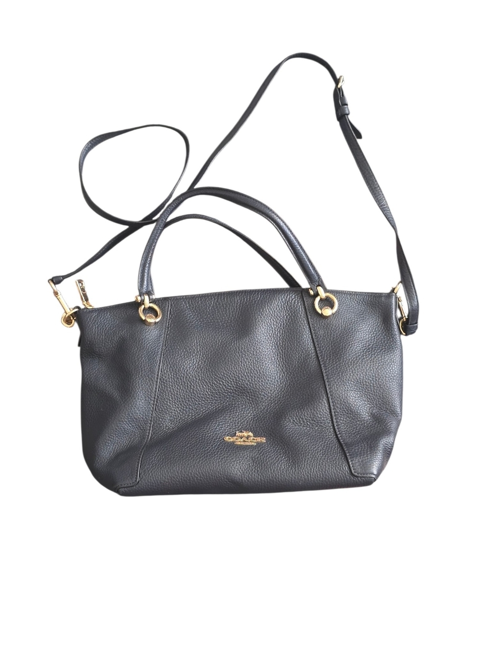 Coach Kacey C6229 Navy Blue Pebbled Leather Crossbody Bag Purse